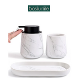 BosilunLife Bathroom Accessories Set 3 pcs -Marble