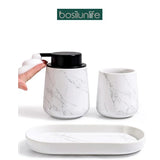 BosilunLife Bathroom Accessories Set 3 pcs -Marble