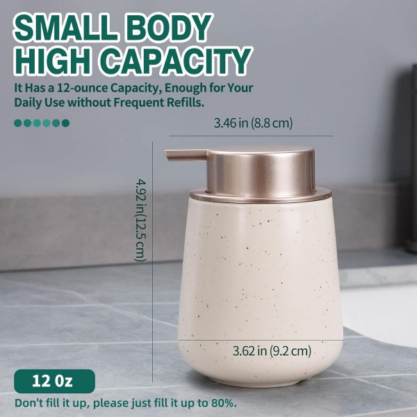 Foaming Soap Dispenser 12oz Sustainable Ceramic