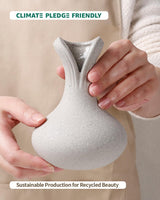 BosilunLife Recycled Clay Ceramic Vase-Light Grey