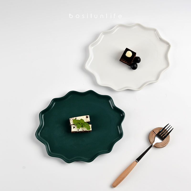 Irregularly shaped ceramic plates from bosilunlife brand