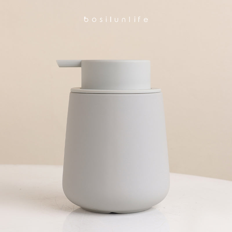 light grey foaming soap dispenser