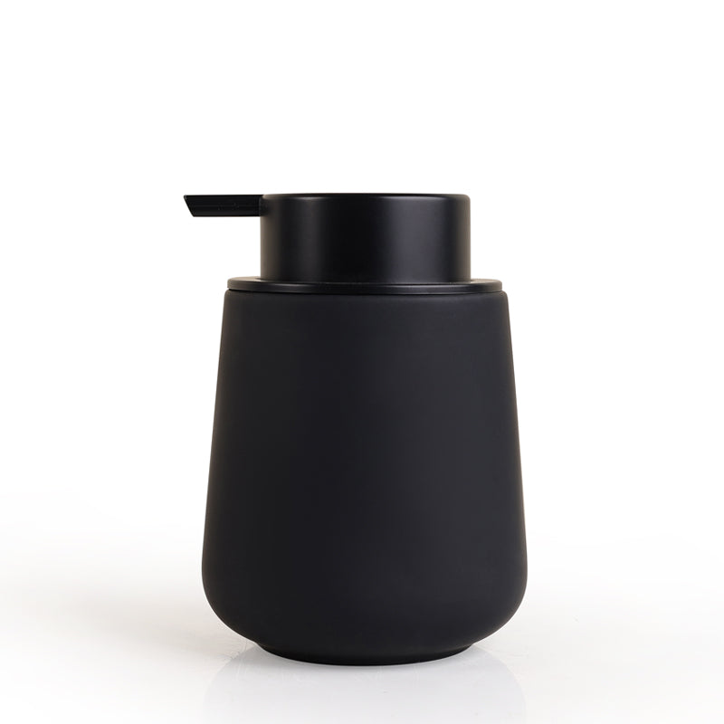 black rubber paint foaming soap dispenser