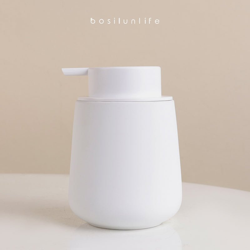 white rubber paint liquid soap dispenser 