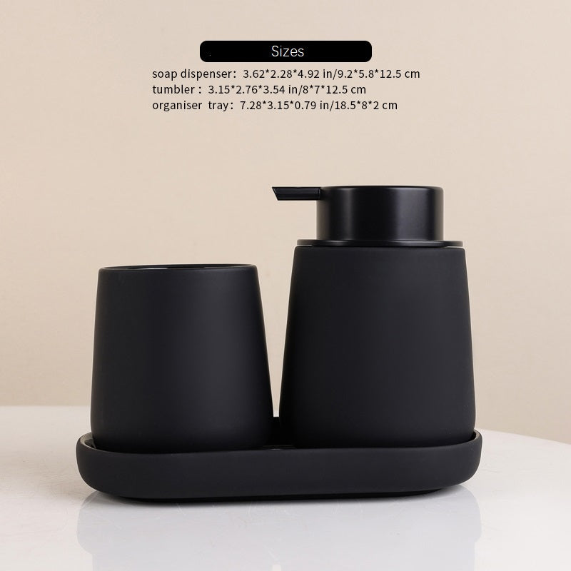 Rubber Paint Foaming Bathroom Set Sustainable Ceramic